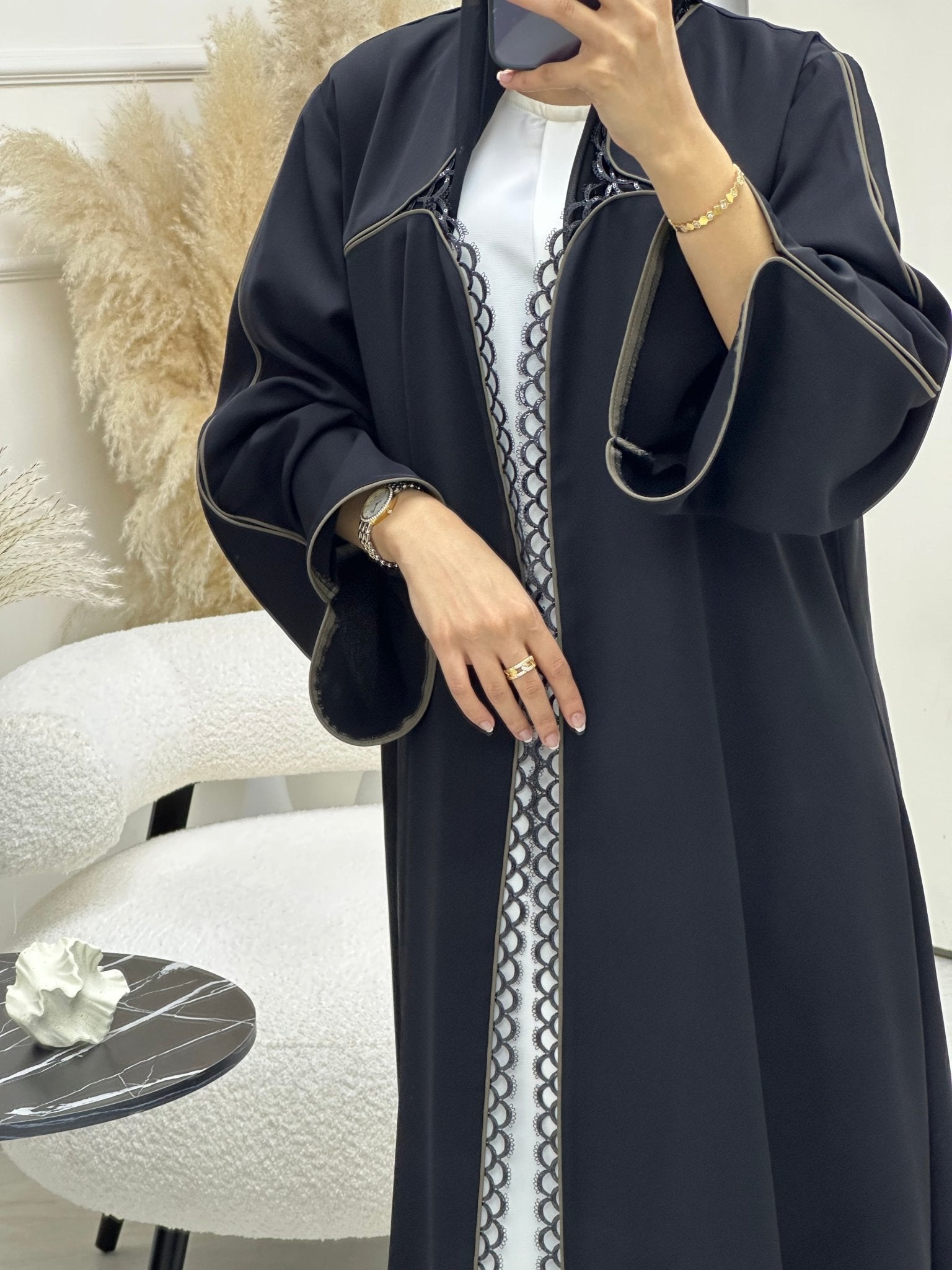 C 0690 Black Ramadan Abaya