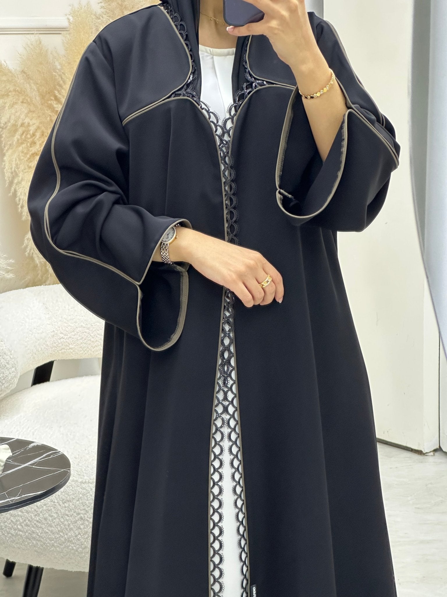 C 0690 Black Ramadan Abaya