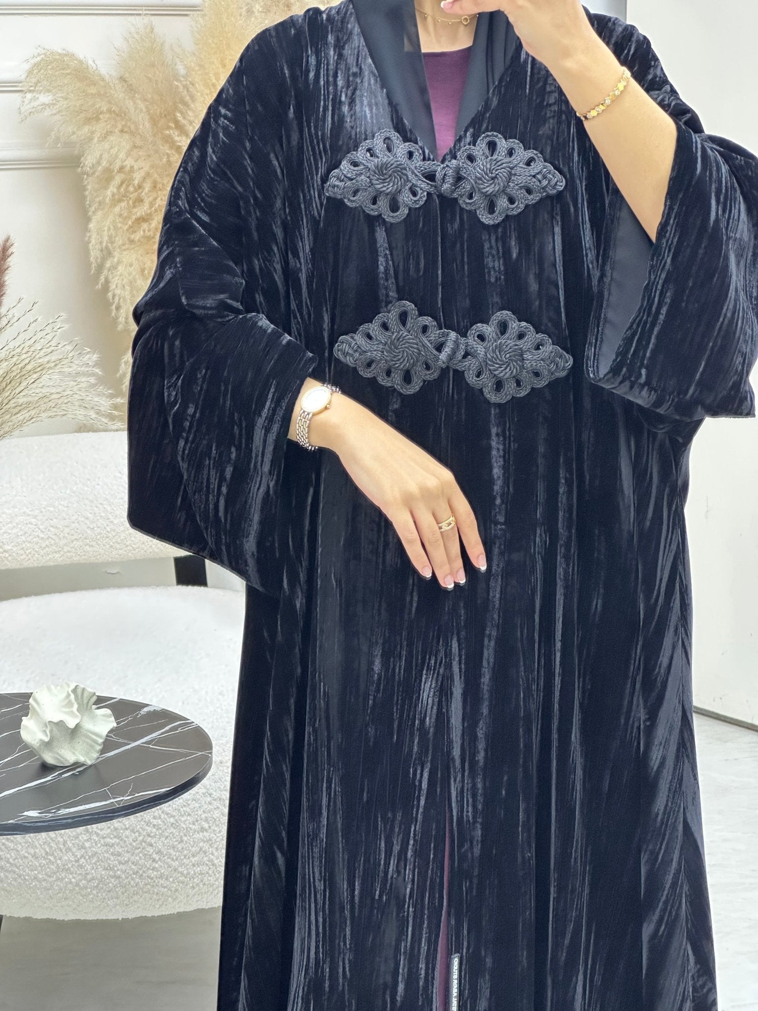 C 0691 Black Velvet Ramadan Abaya