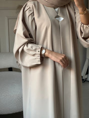 C 0696 Beaded Beige Abaya