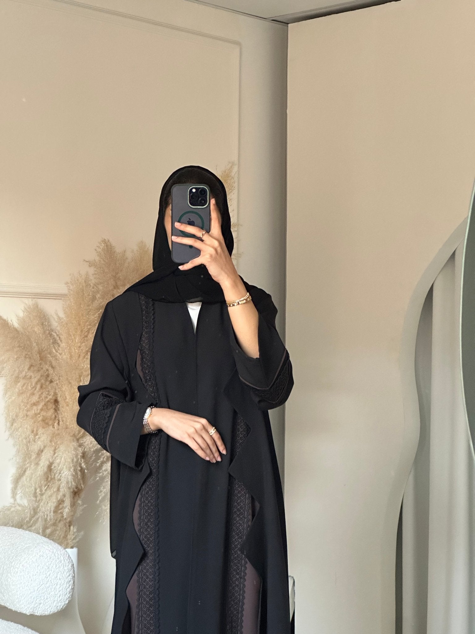 C 0705 Brown Black Abaya