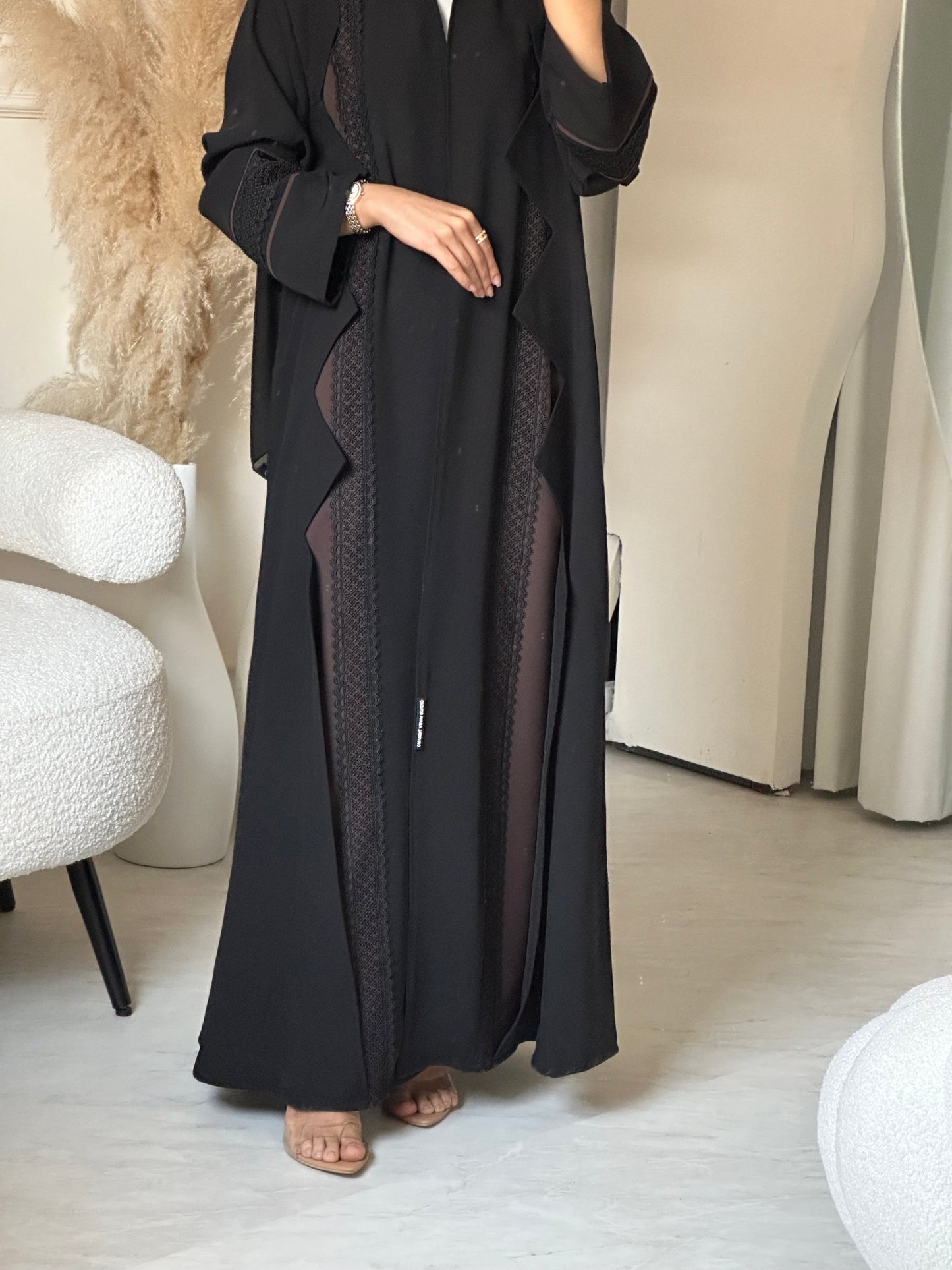 C 0705 Brown Black Abaya