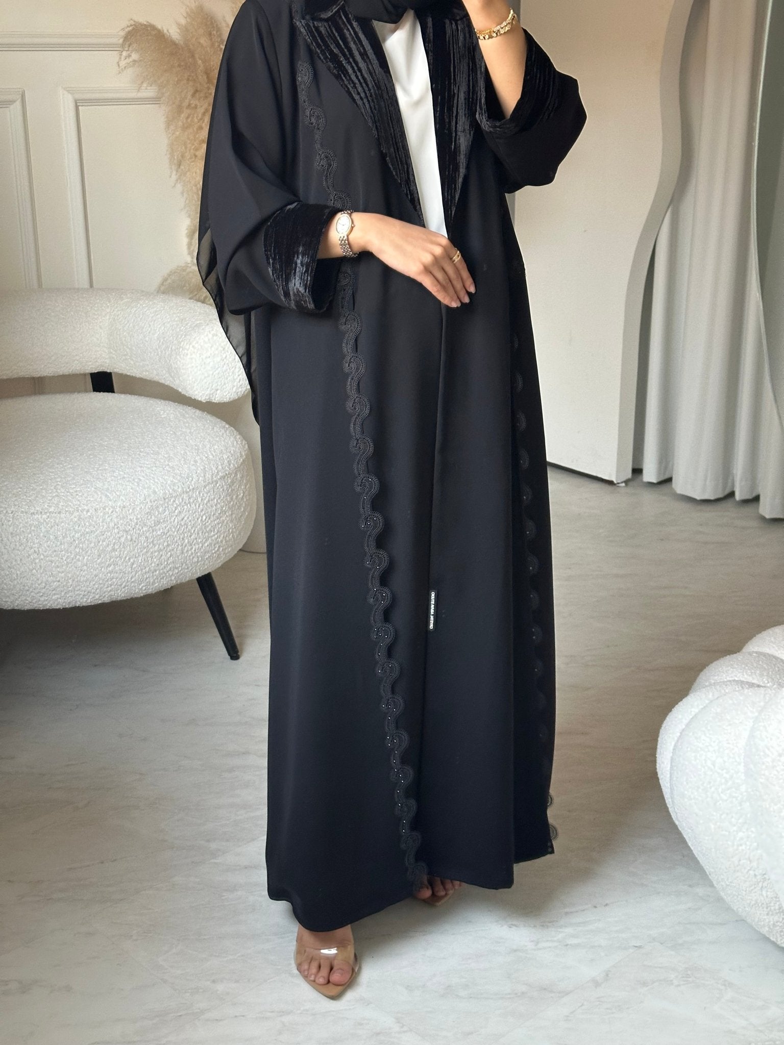 C 0706 Coat Black Abaya