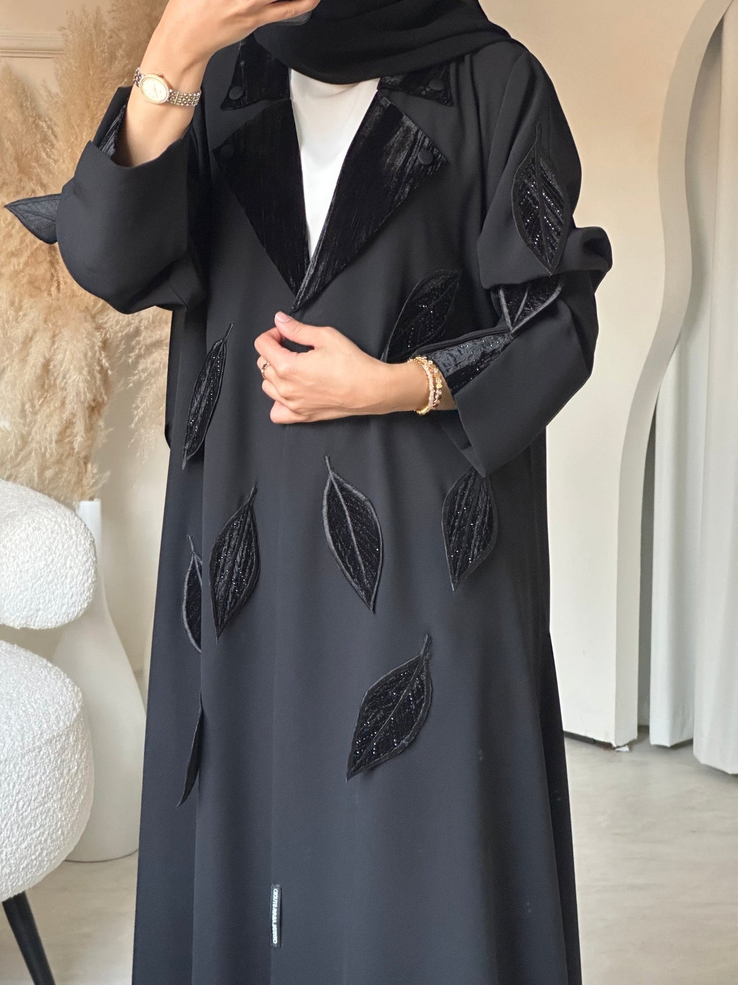 C 0707 Coat Black Abaya