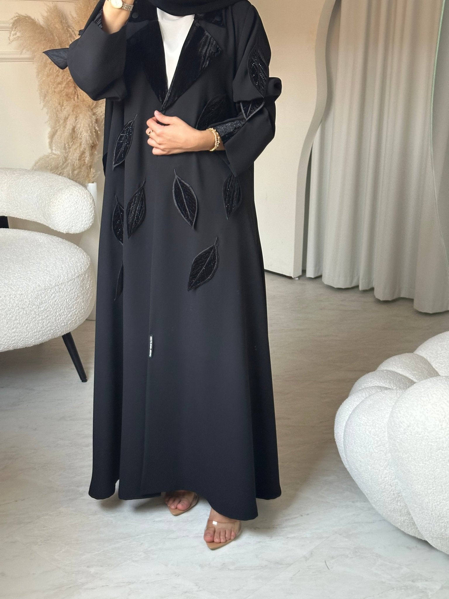 C 0707 Coat Black Abaya