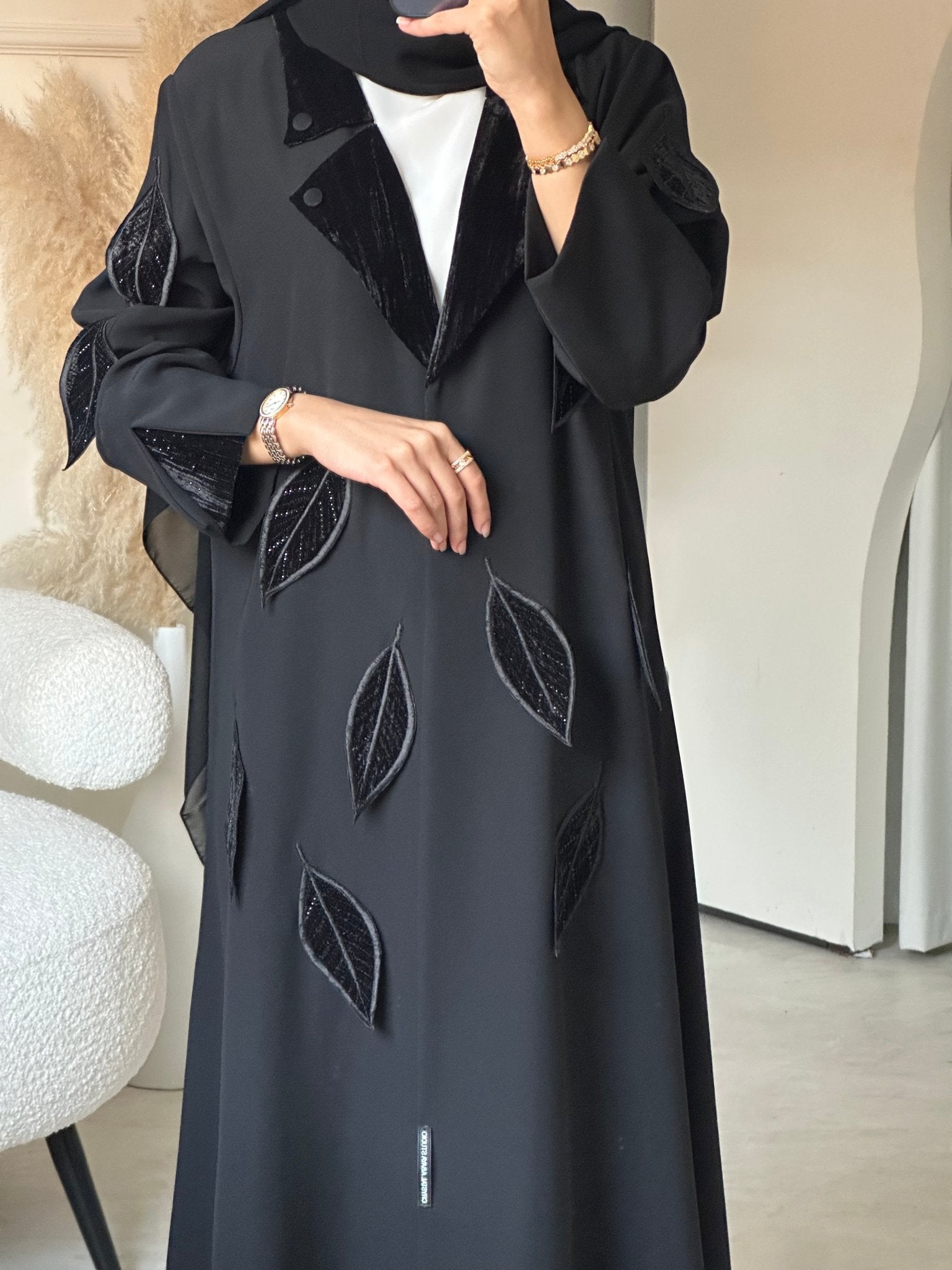 C 0707 Coat Black Abaya