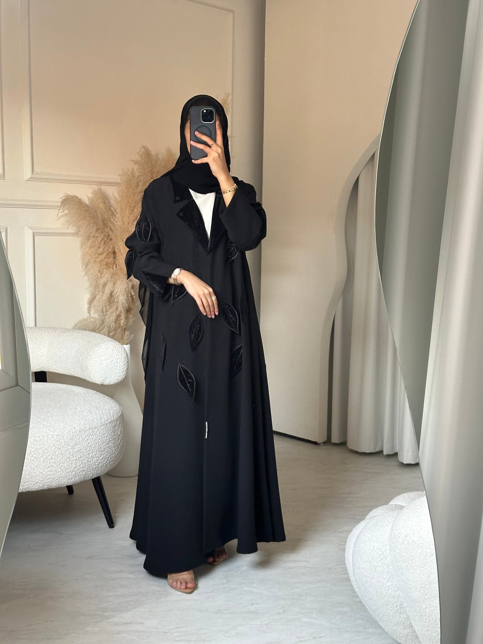 C 0707 Coat Black Abaya