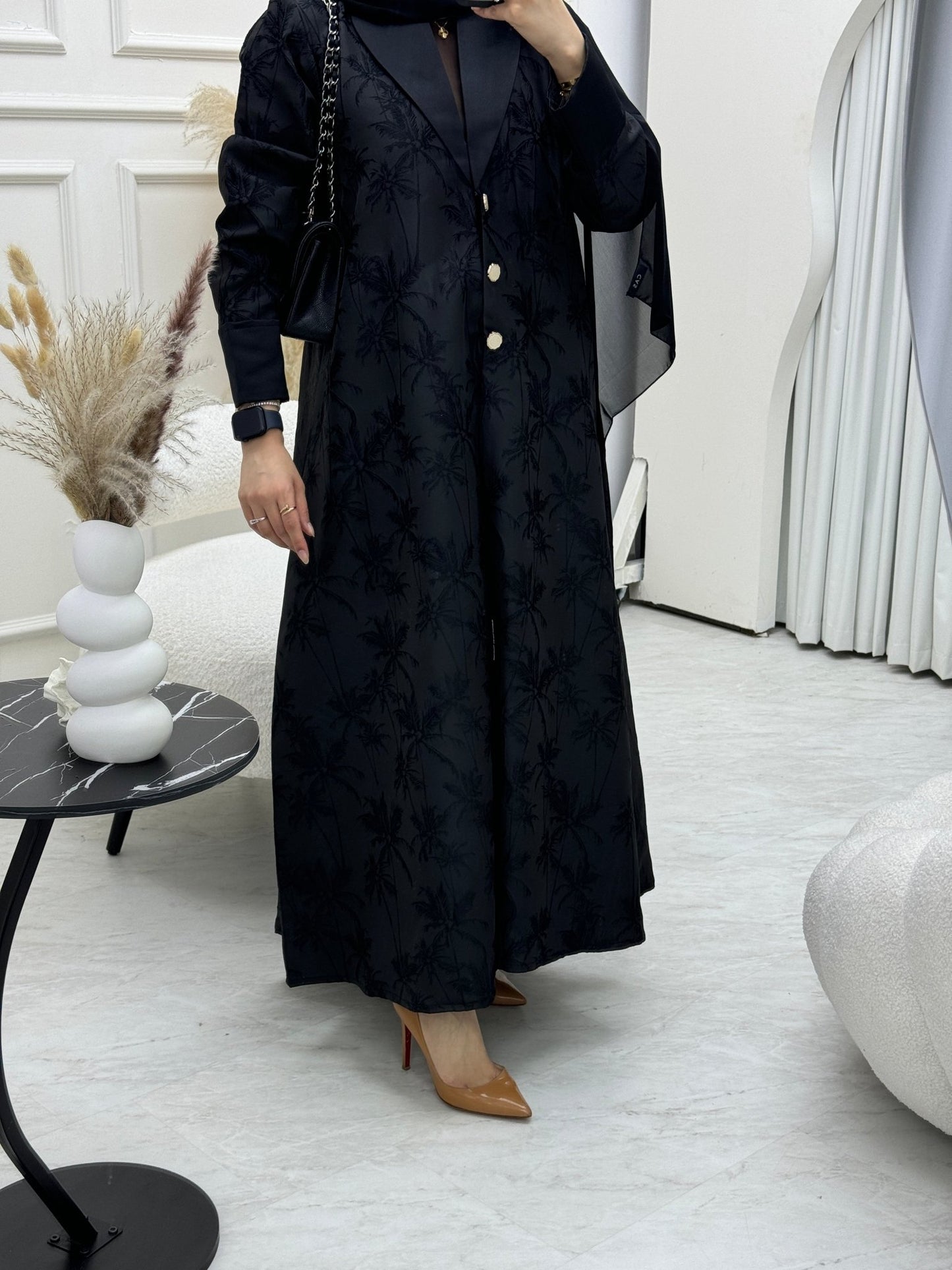 C 0710 Coat Black Abaya