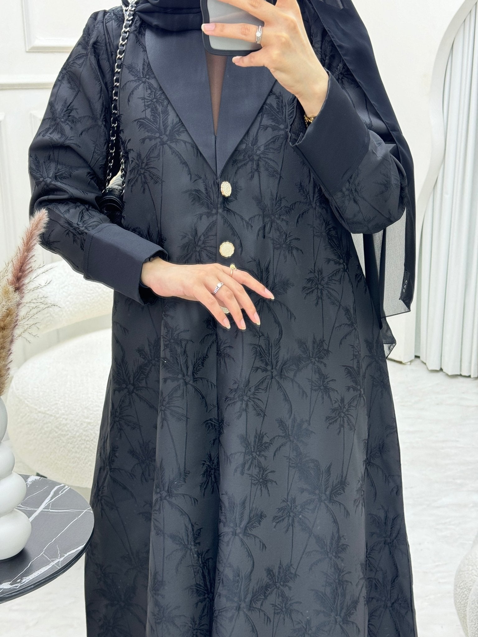 C 0710 Coat Black Abaya