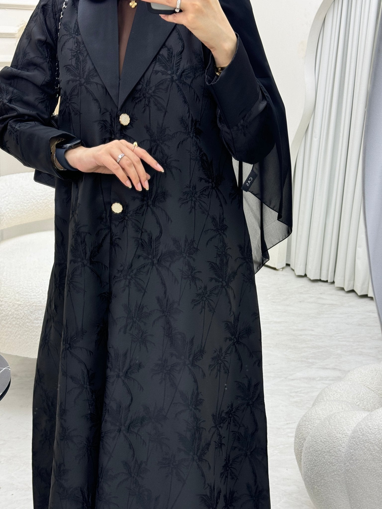 C 0710 Coat Black Abaya