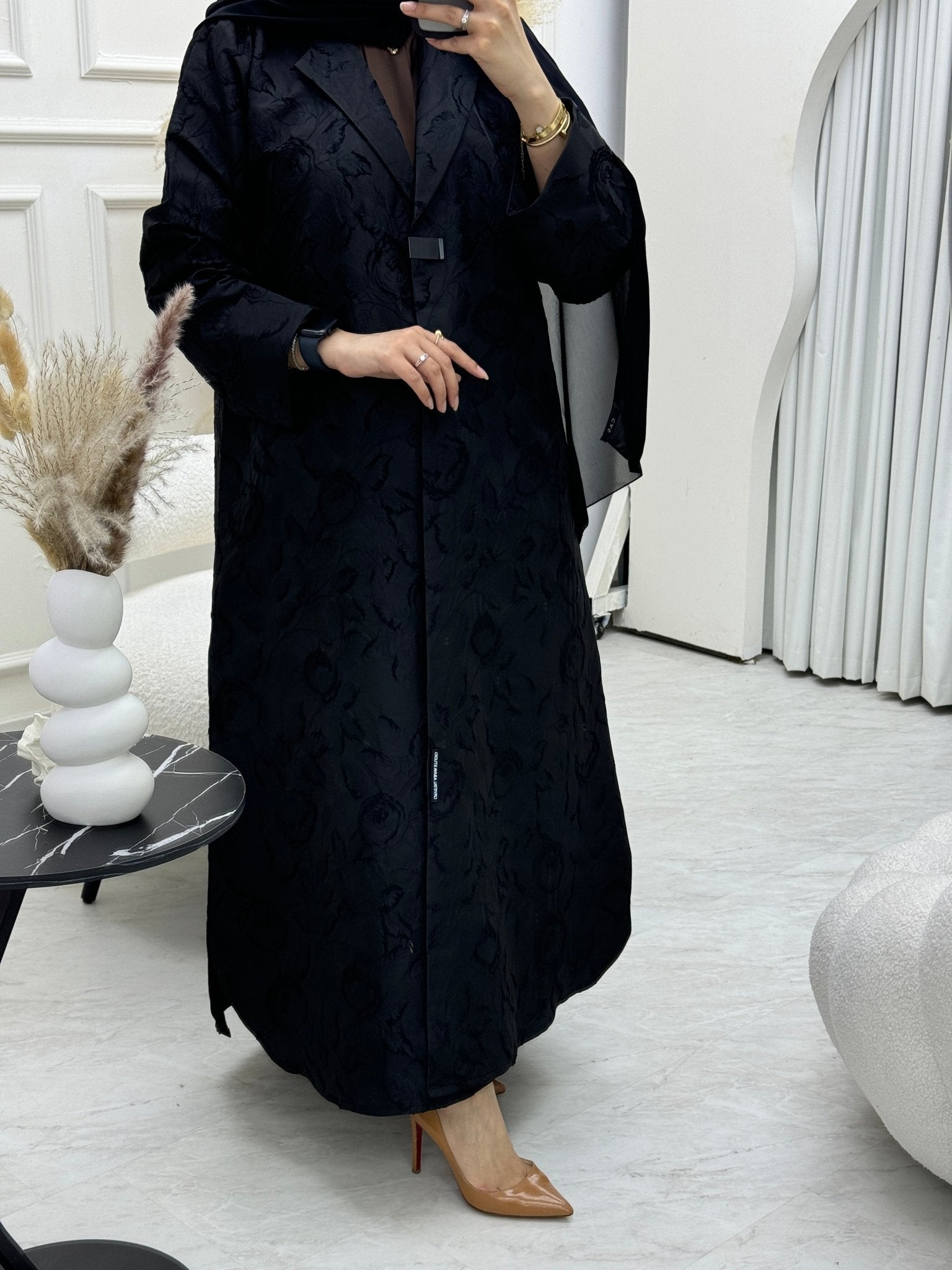 C 0711 Coat Black Abaya