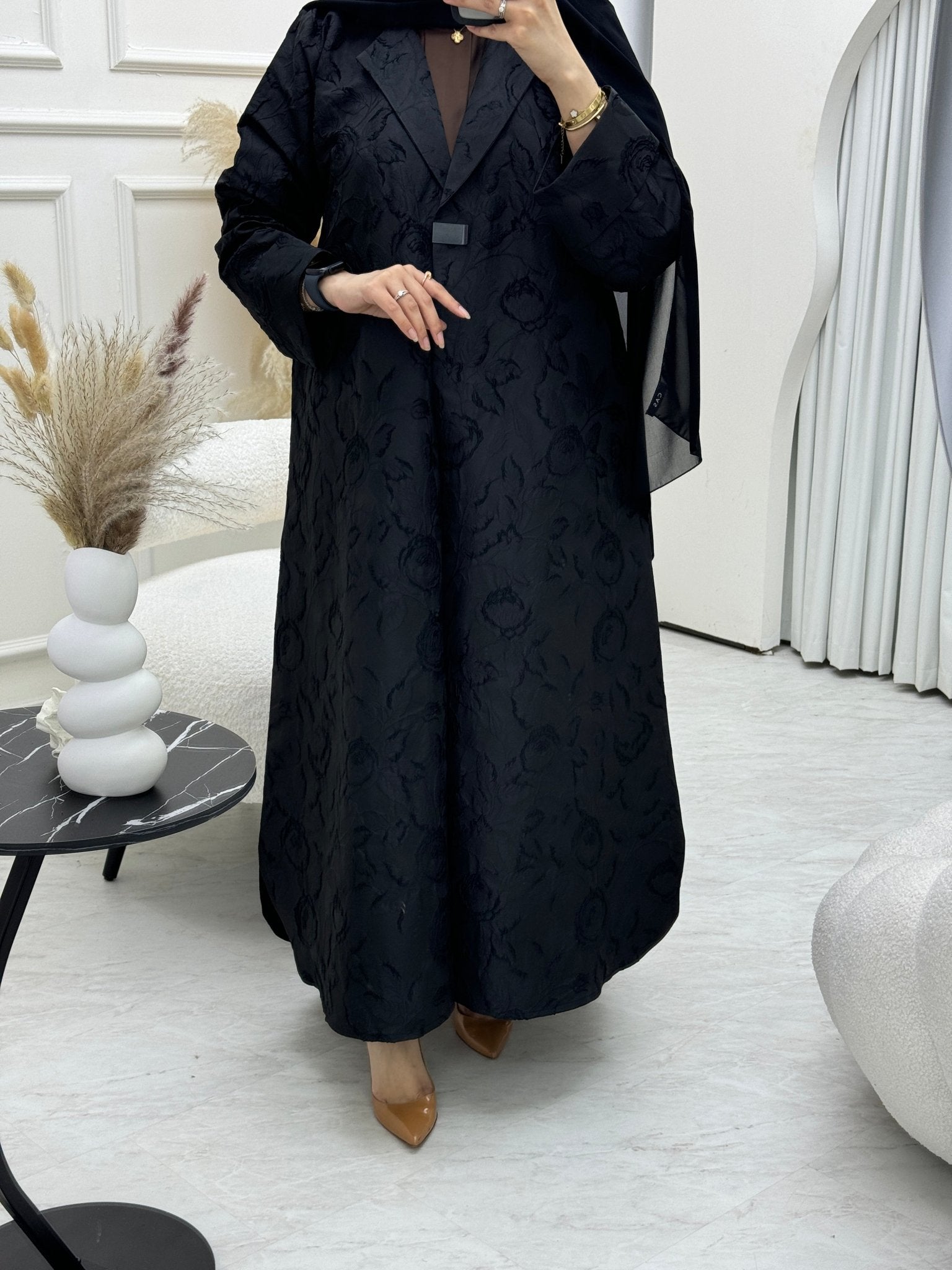 C 0711 Coat Black Abaya