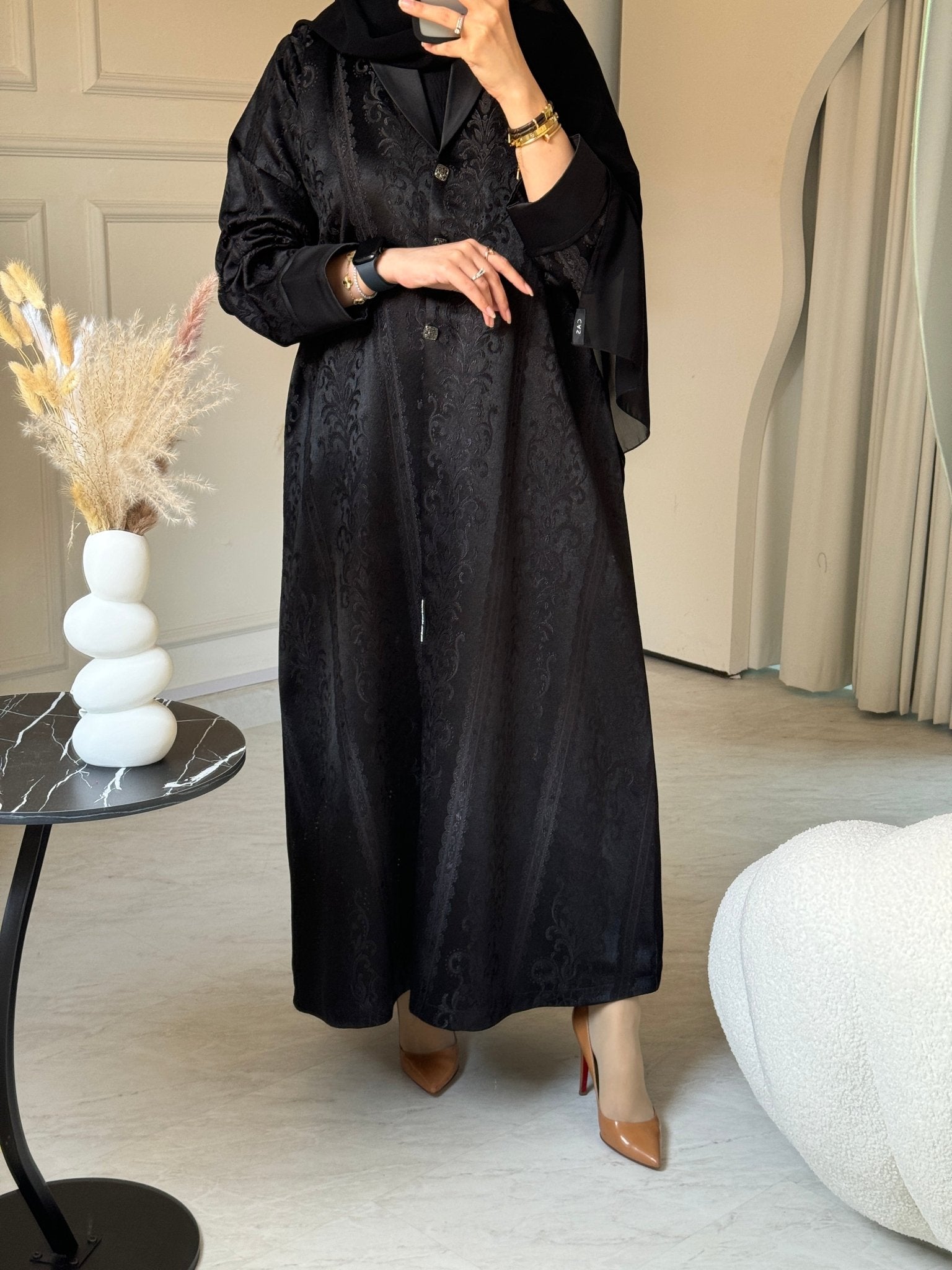 C 0712 Coat Black Abaya