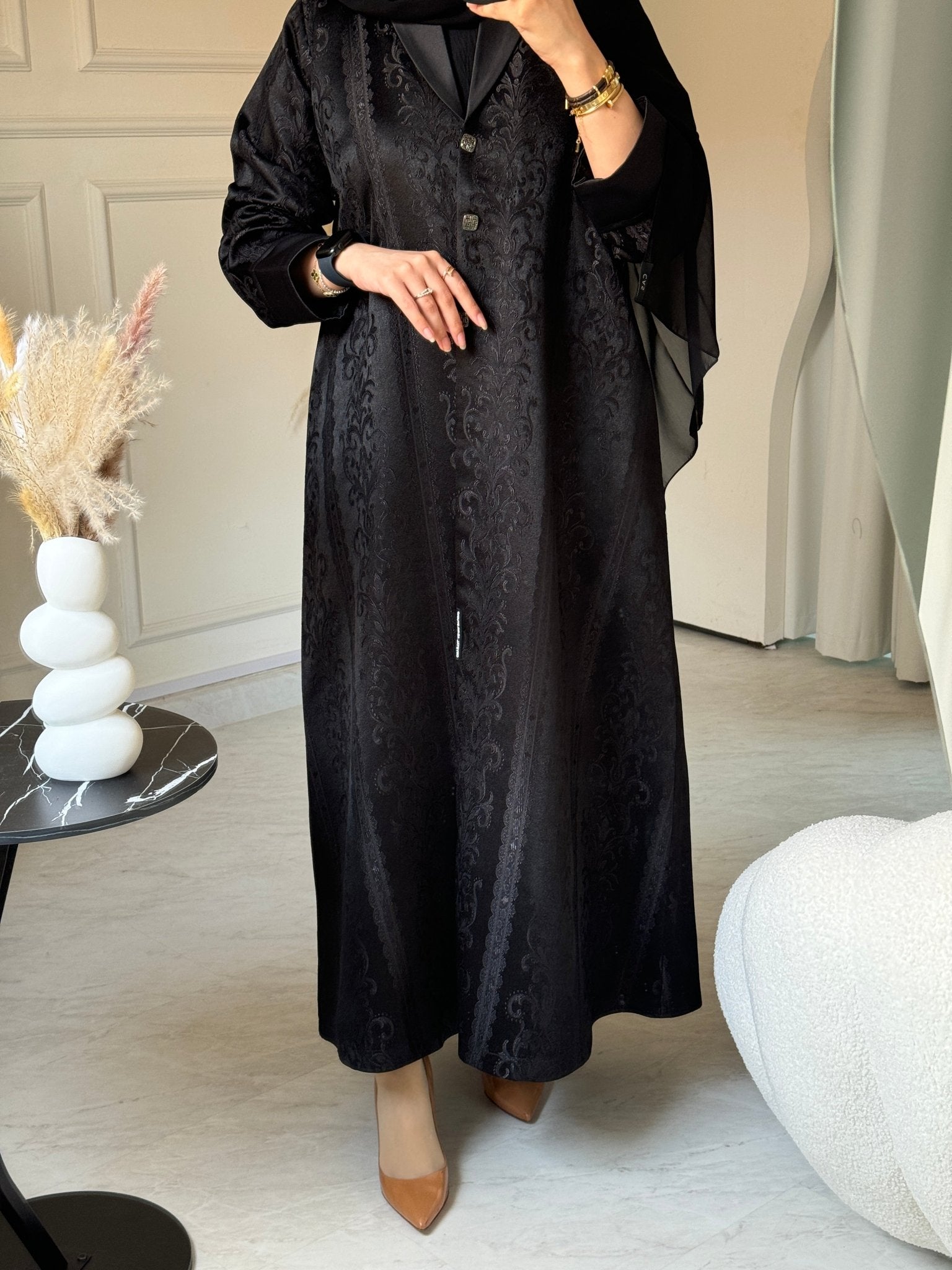 C 0712 Coat Black Abaya