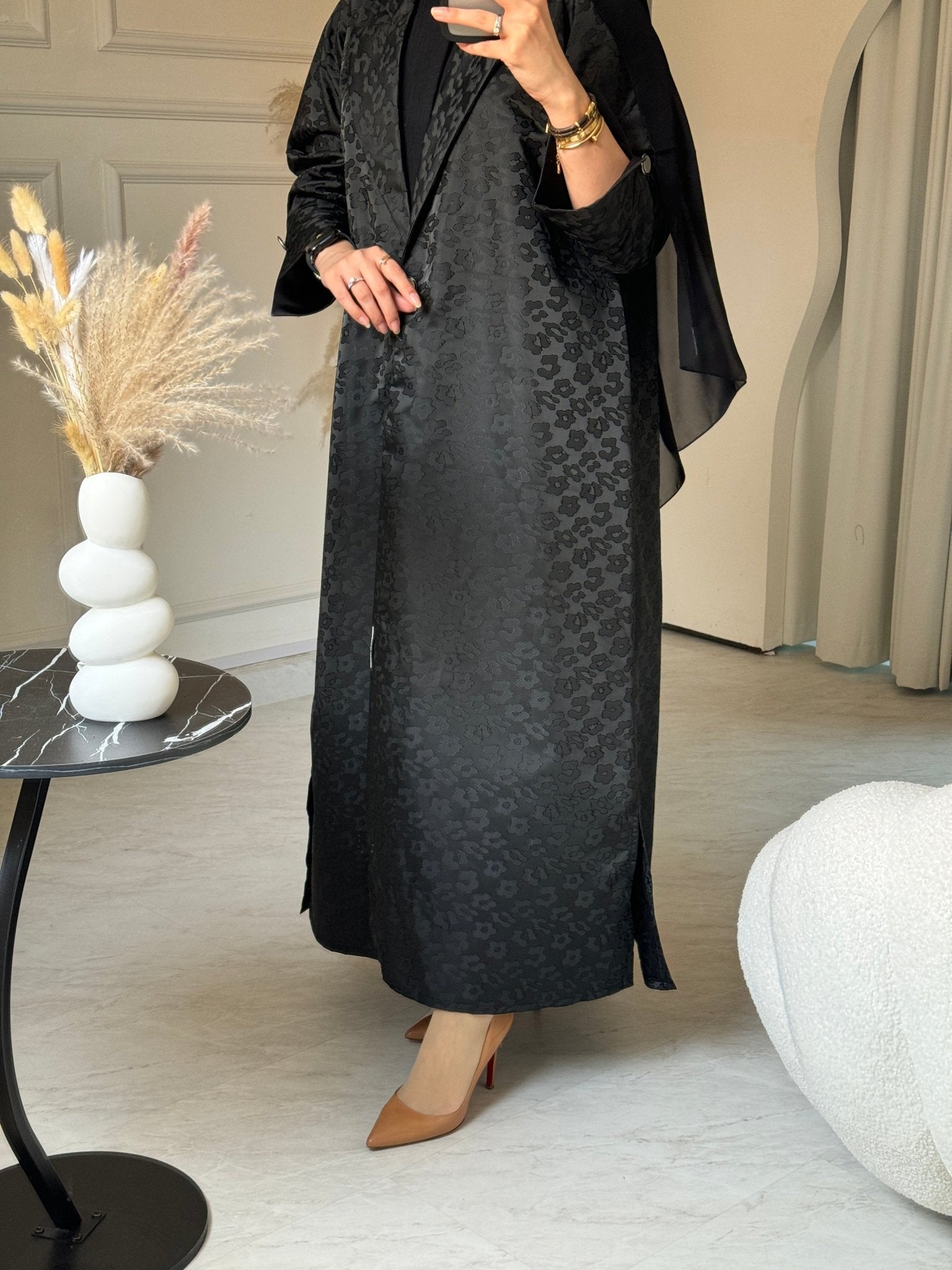 C 0713 Coat Black Abaya