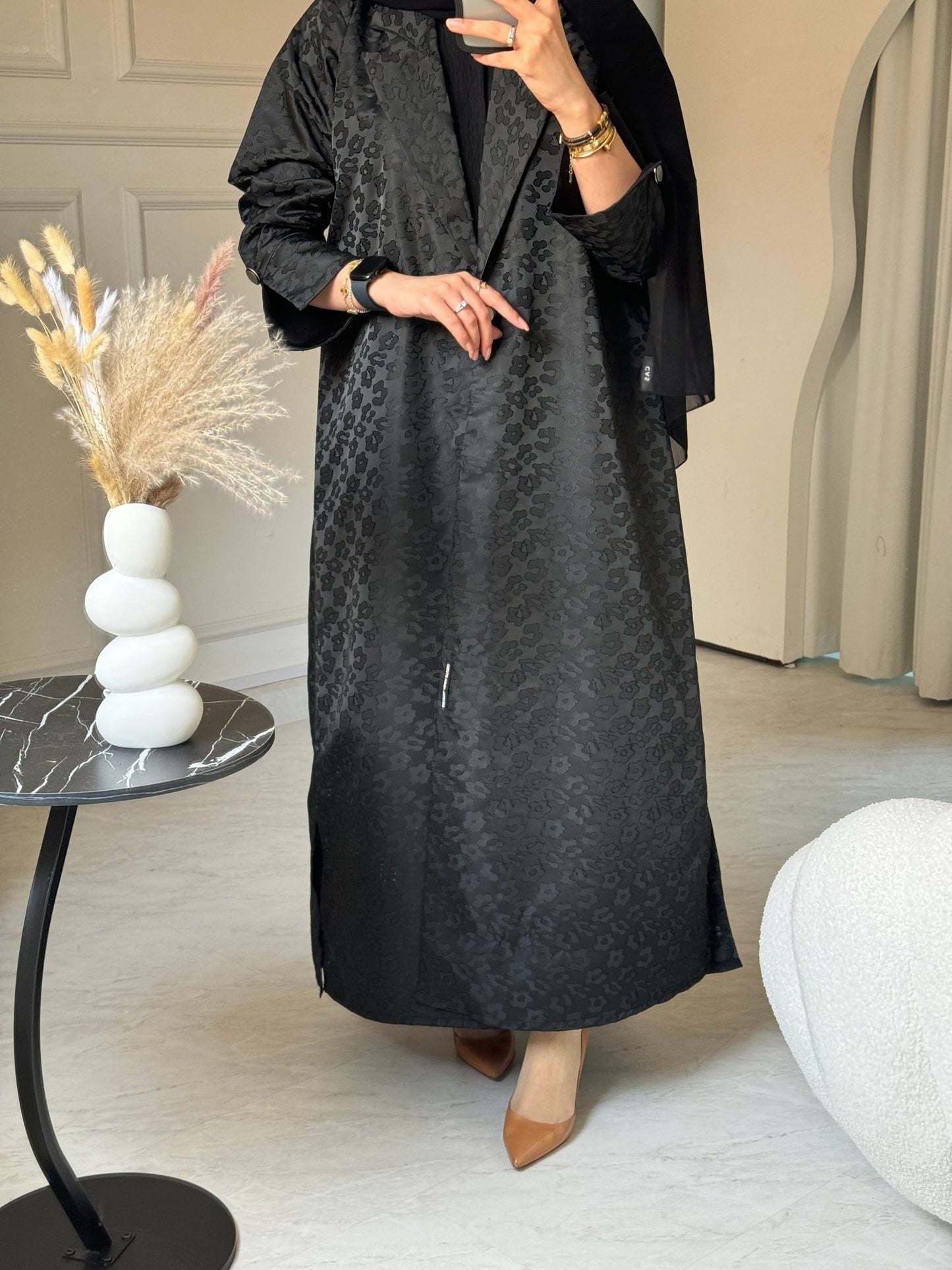 C 0713 Coat Black Abaya