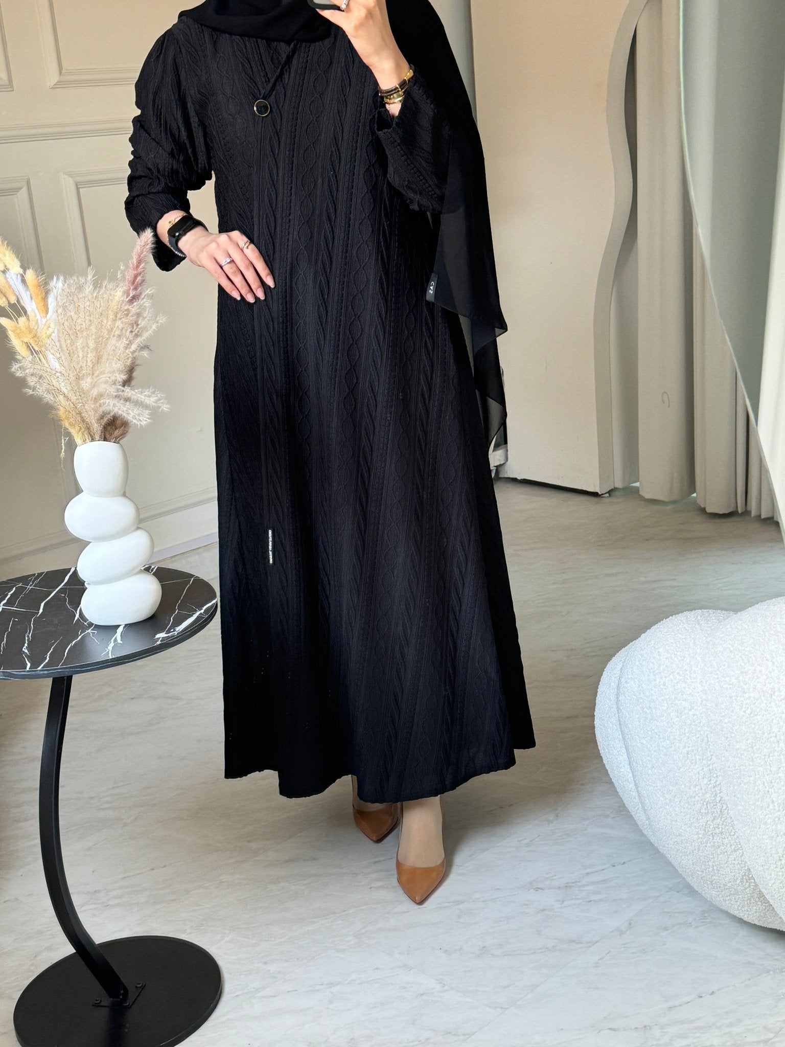 C 0714 Black Abaya