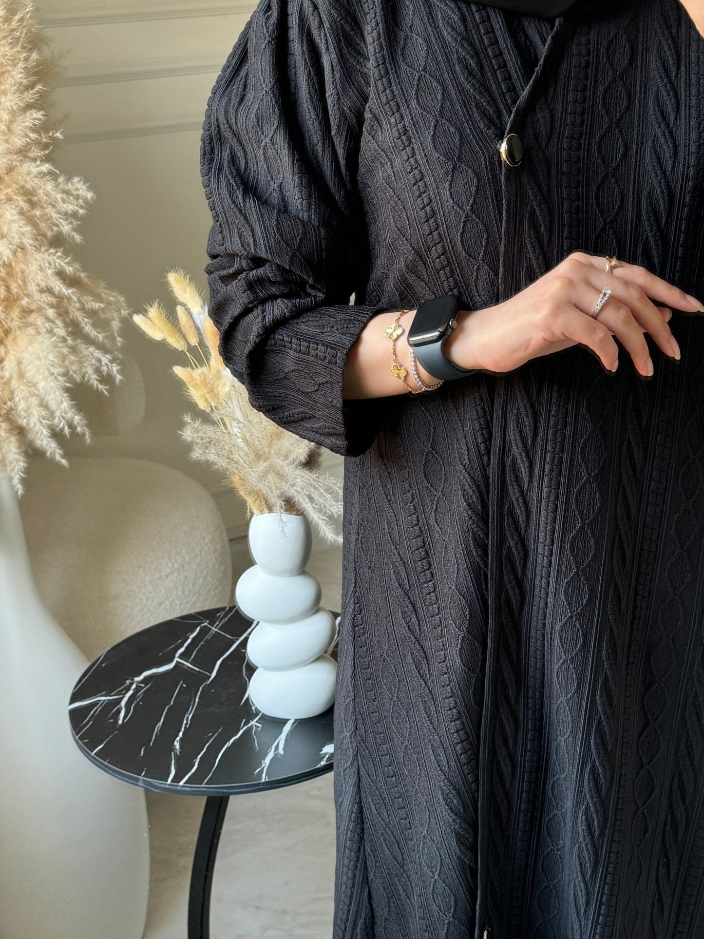 C 0714 Black Abaya