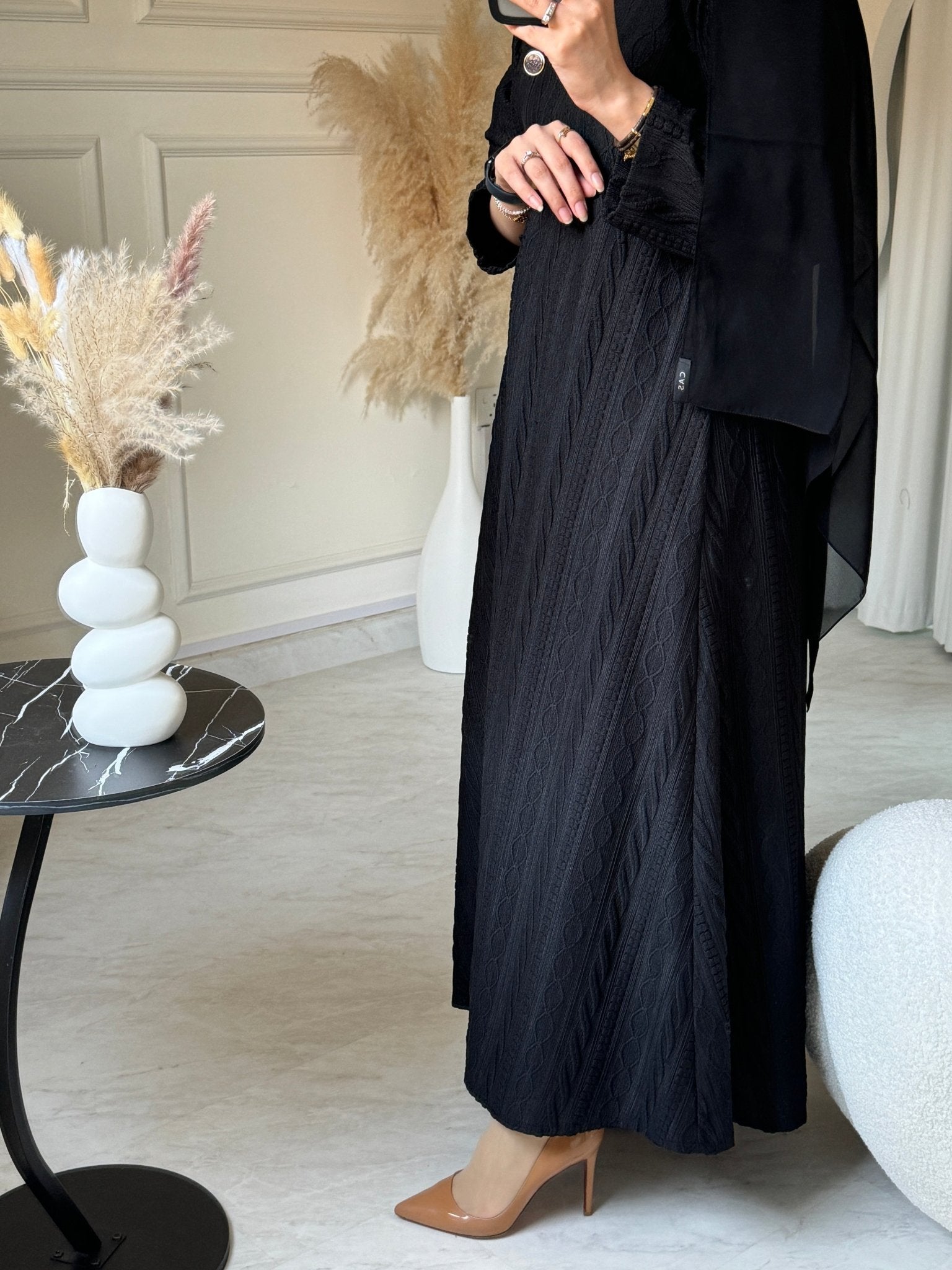 C 0714 Black Abaya