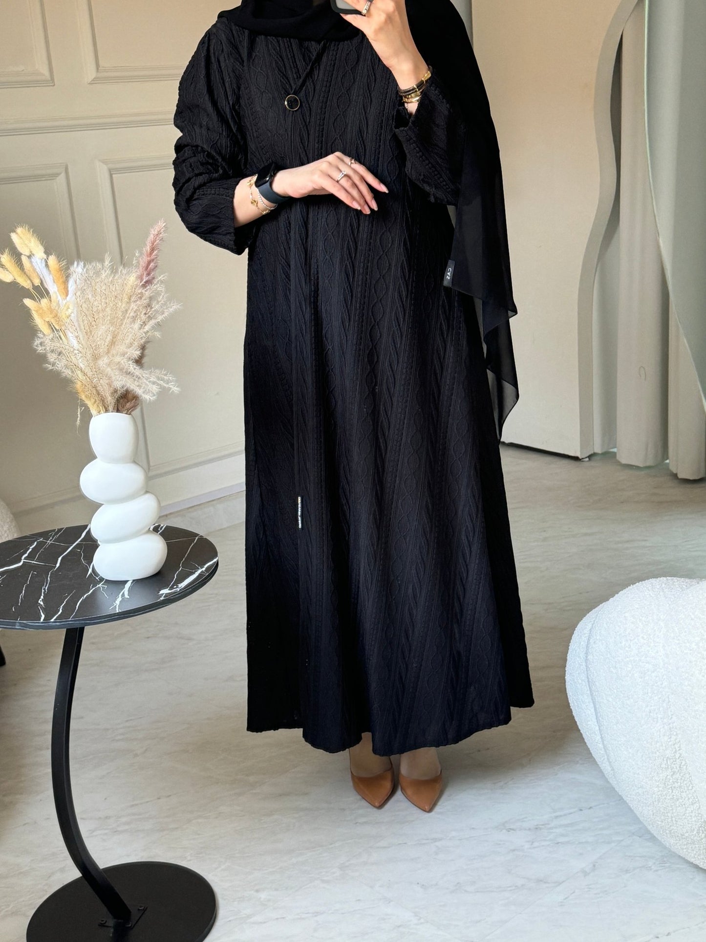 C 0714 Black Abaya