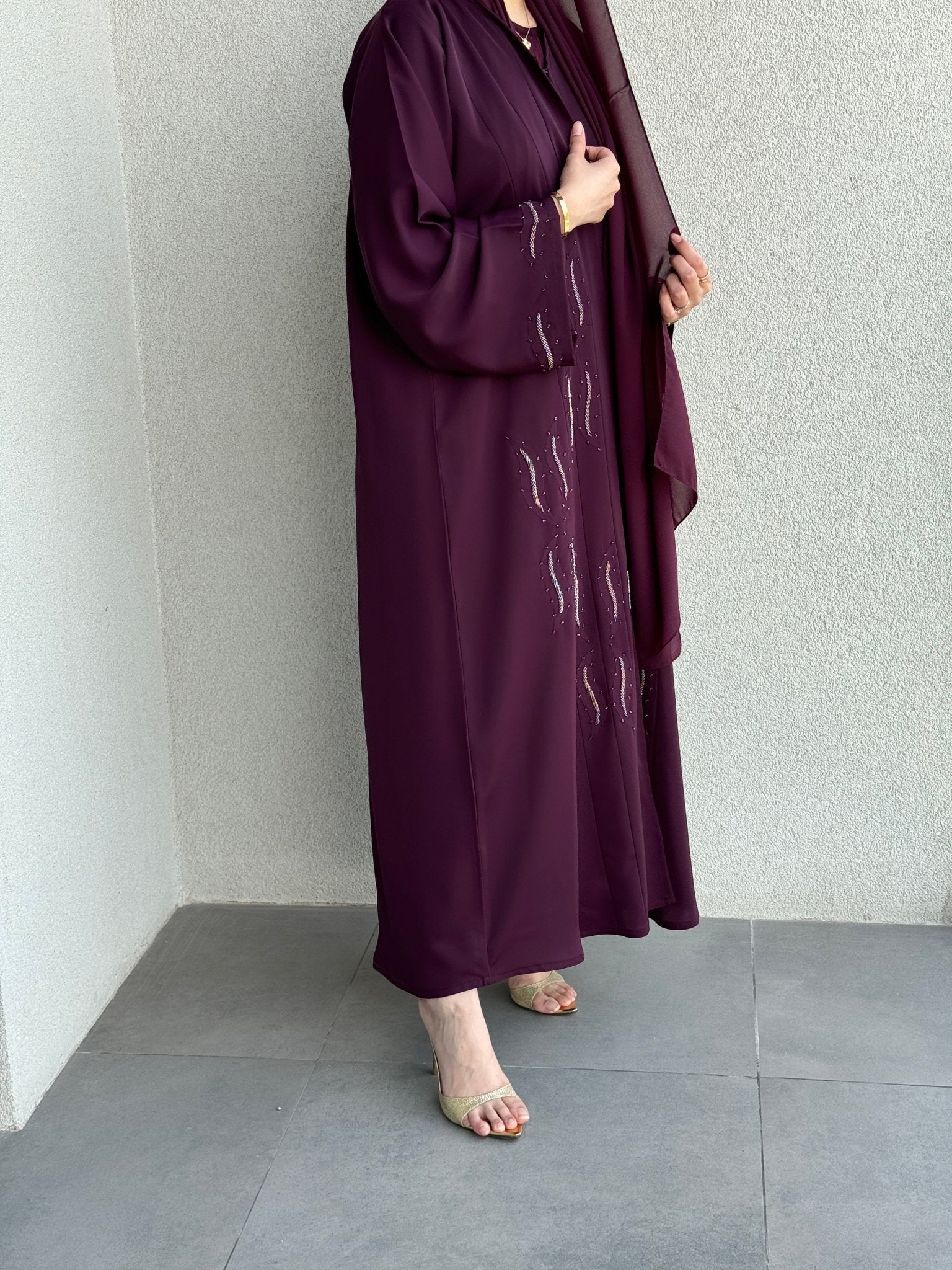 C 0717 Purple Abaya