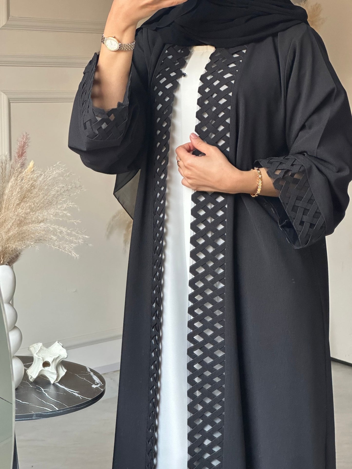 C 0727 Black Abaya