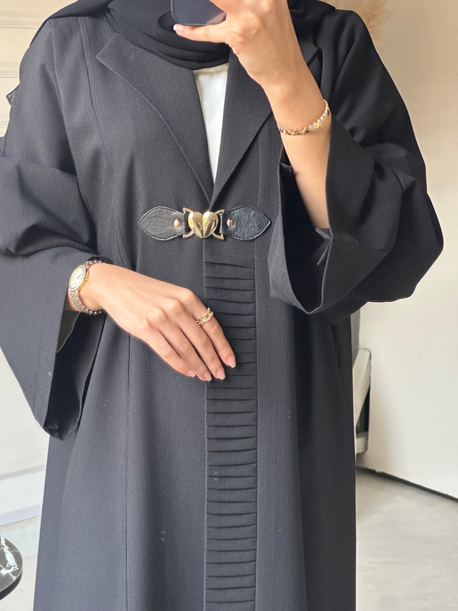 C 0728 Coat Black Abaya