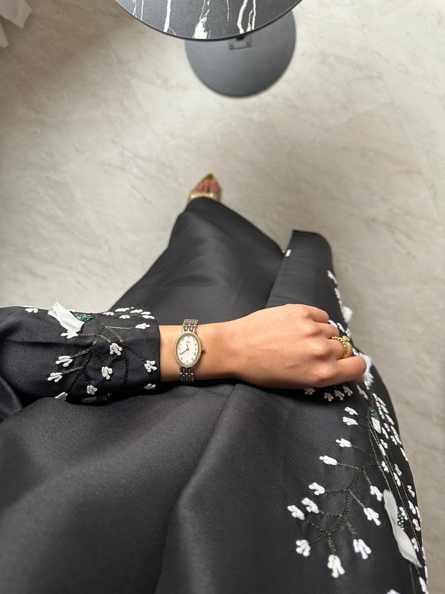 C 0729 Handwork Black Abaya