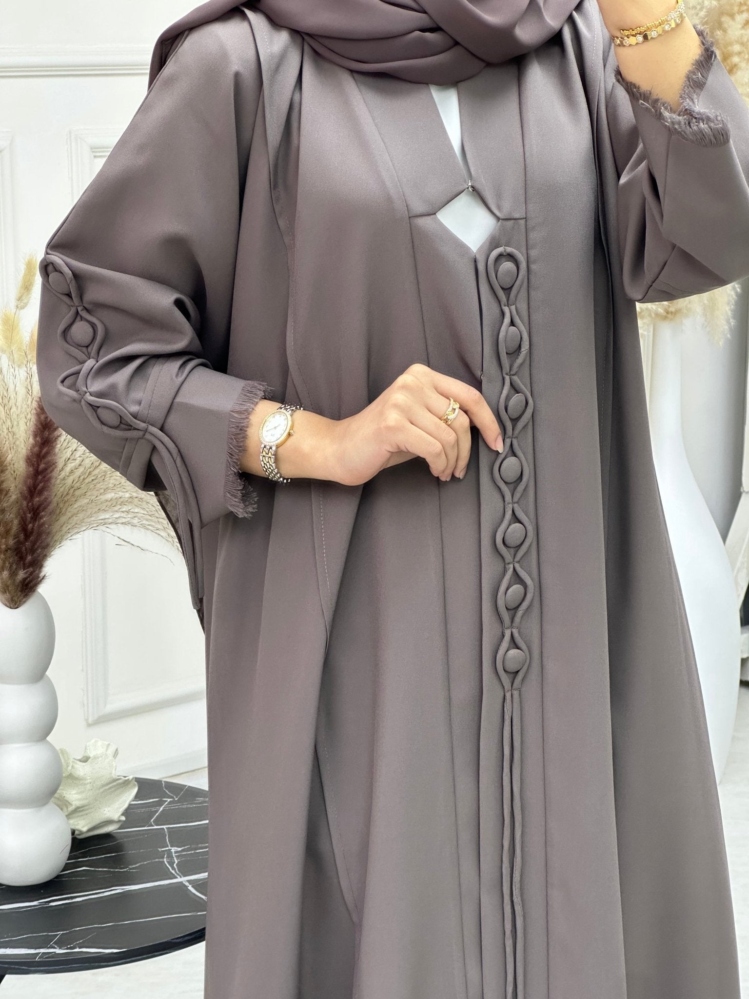 C 0741 Chocolate Brown Abaya