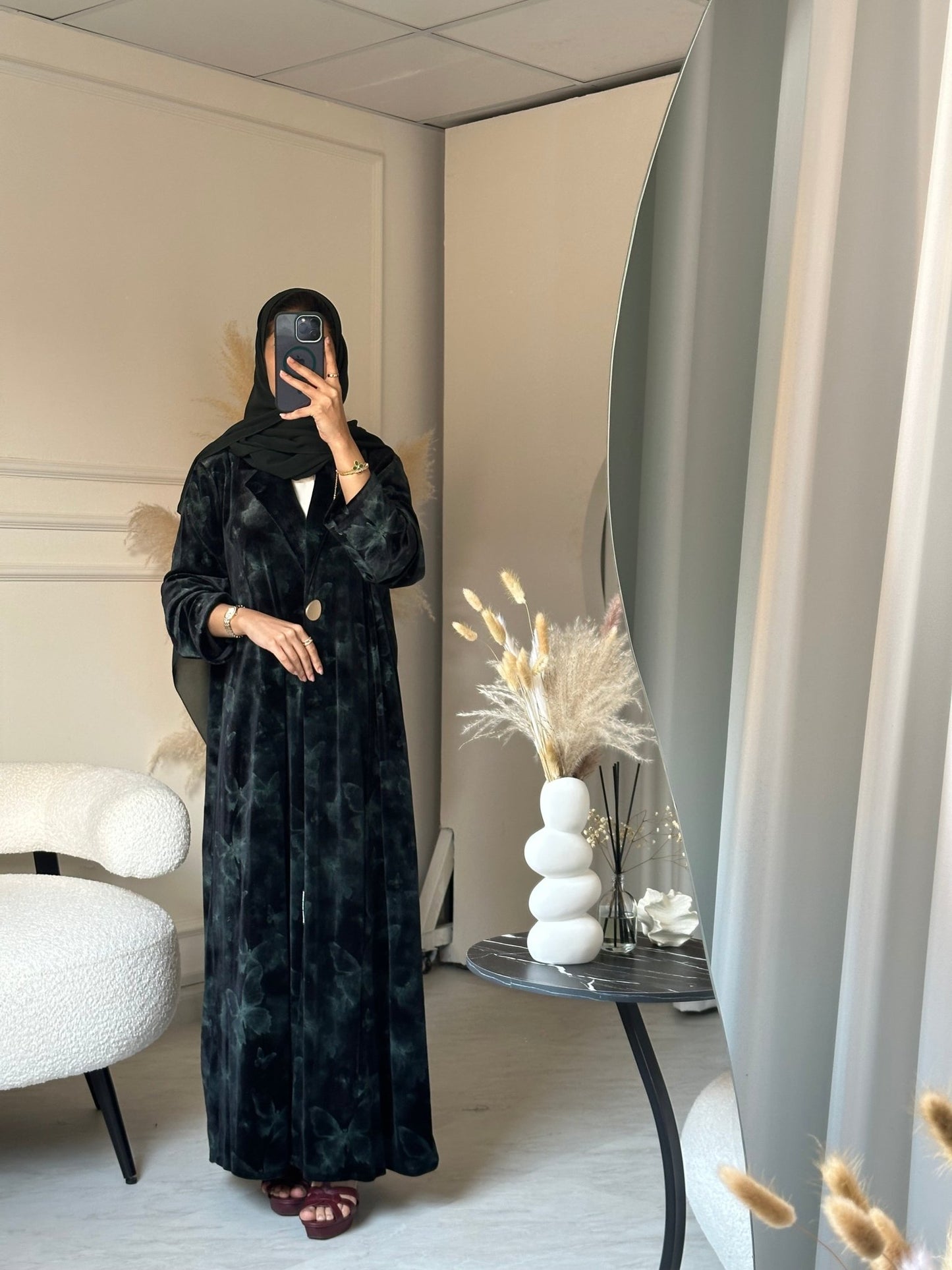 C 0751 - 03 Green Butterfly Abaya