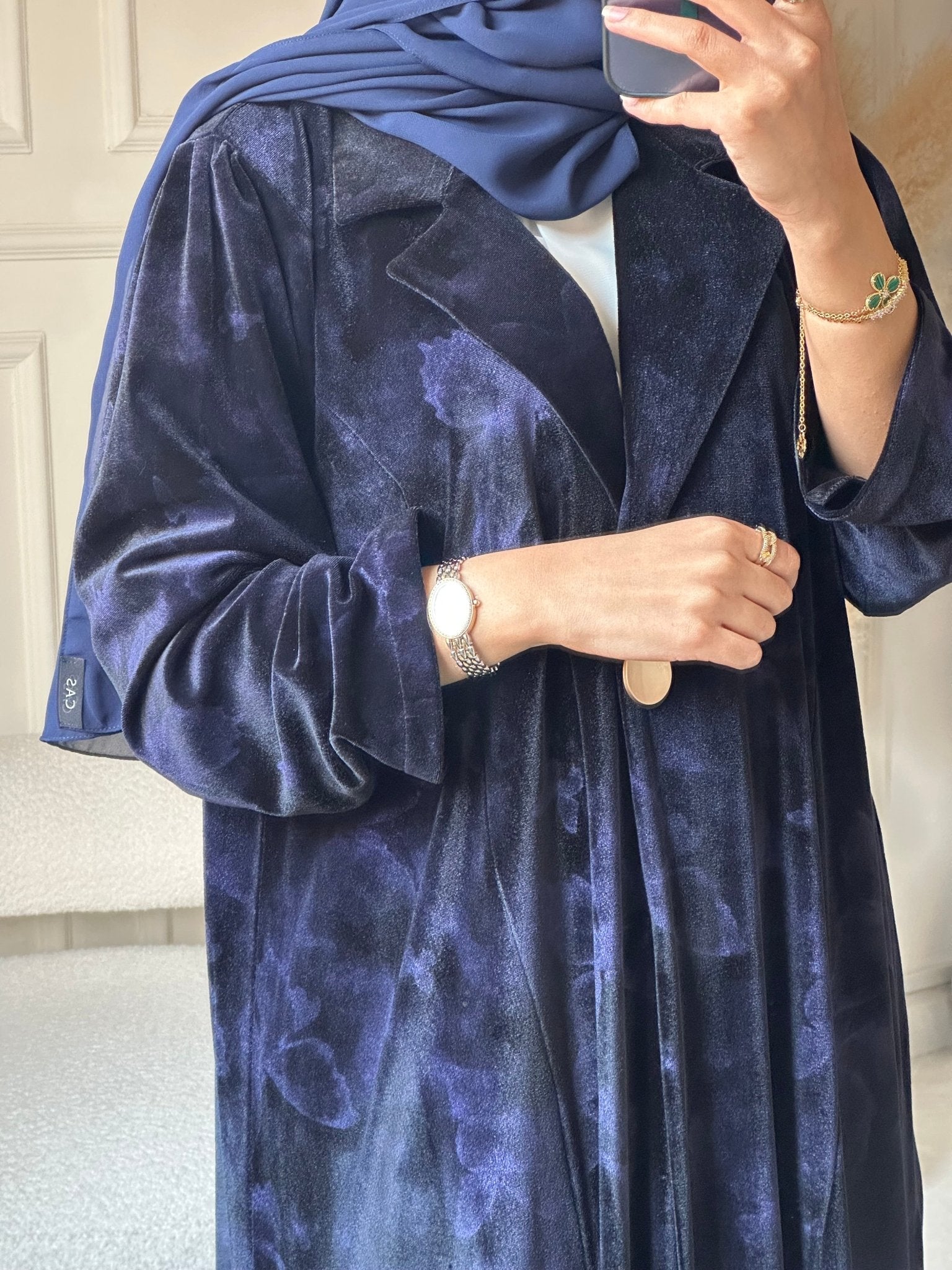 C 0751 - 05 Navy Blue Butterfly Abaya