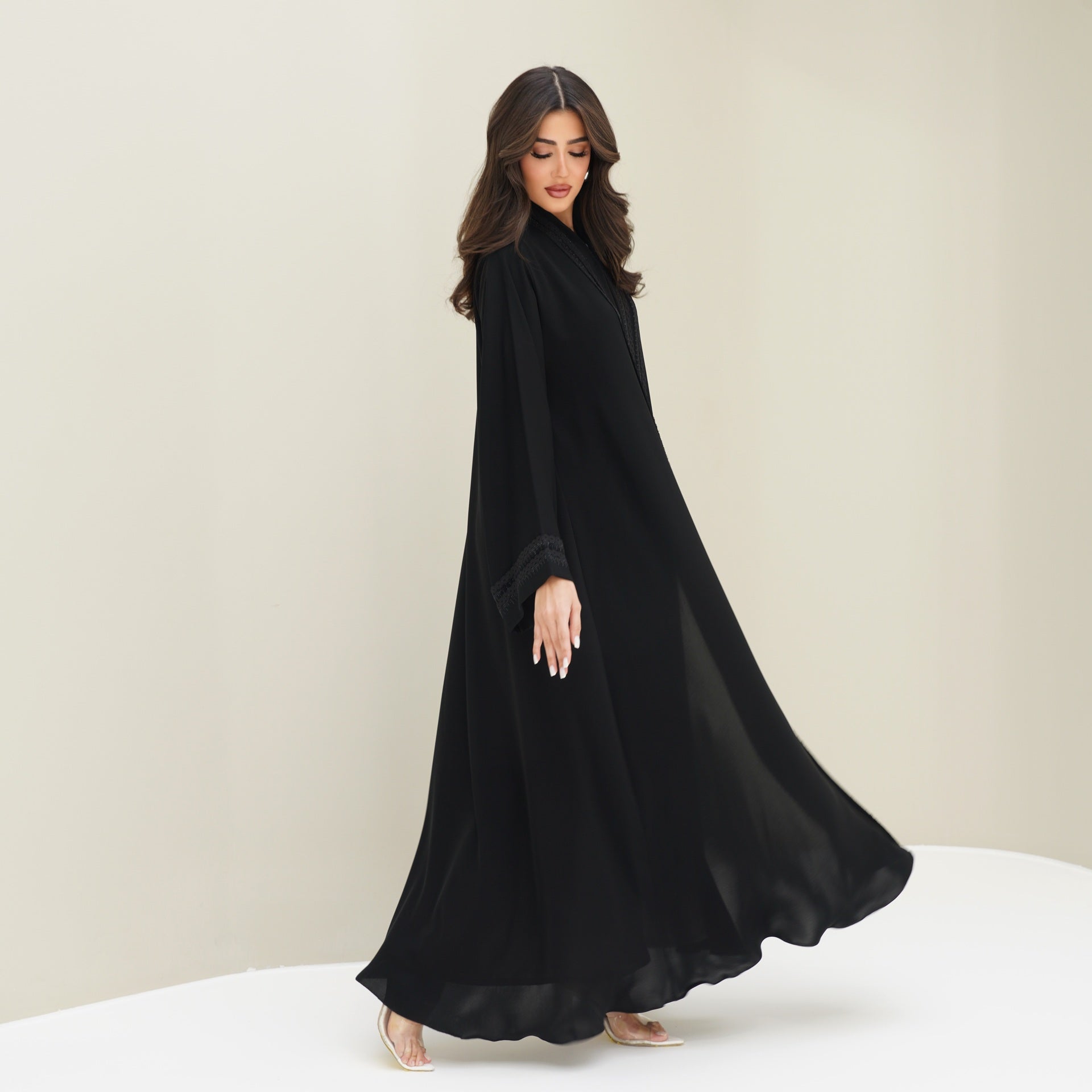 C 0757 Black Lace Abaya