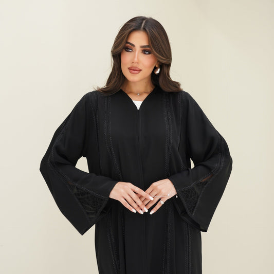 C 0758 Black Lace Abaya