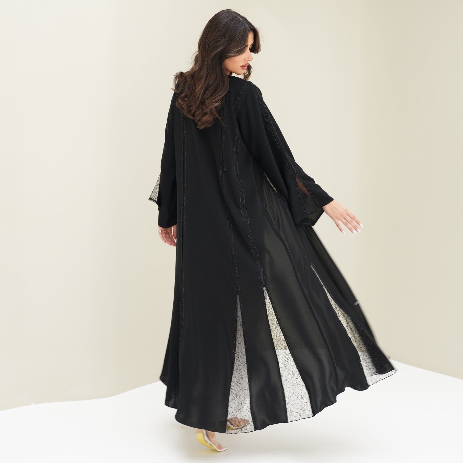 C 0758 Black Lace Abaya