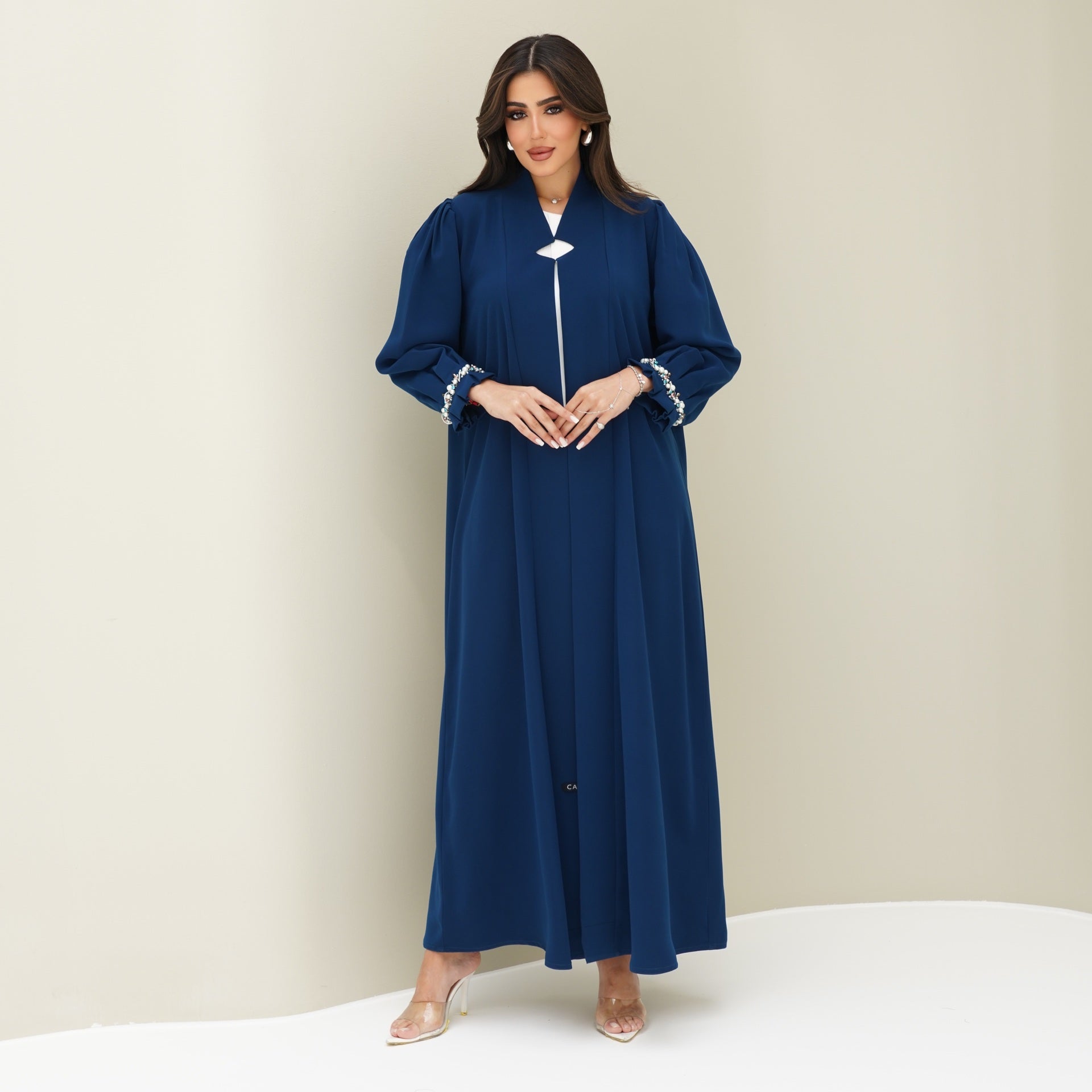 C 0767 Teal Beaded Abaya