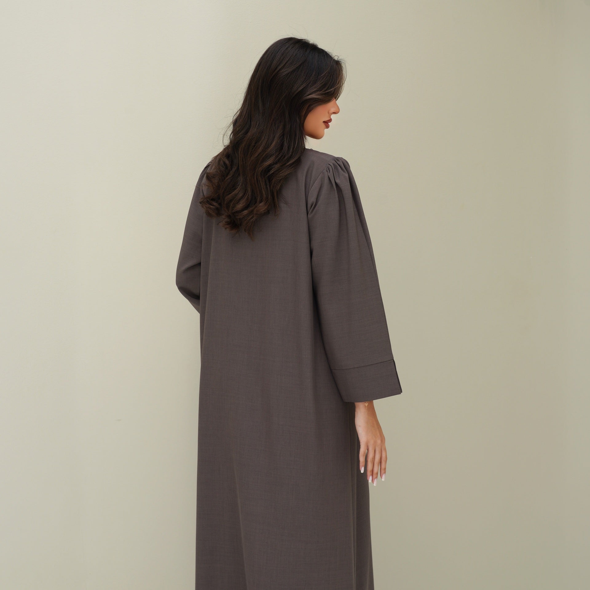 C 0771 Brown Beaded Abaya