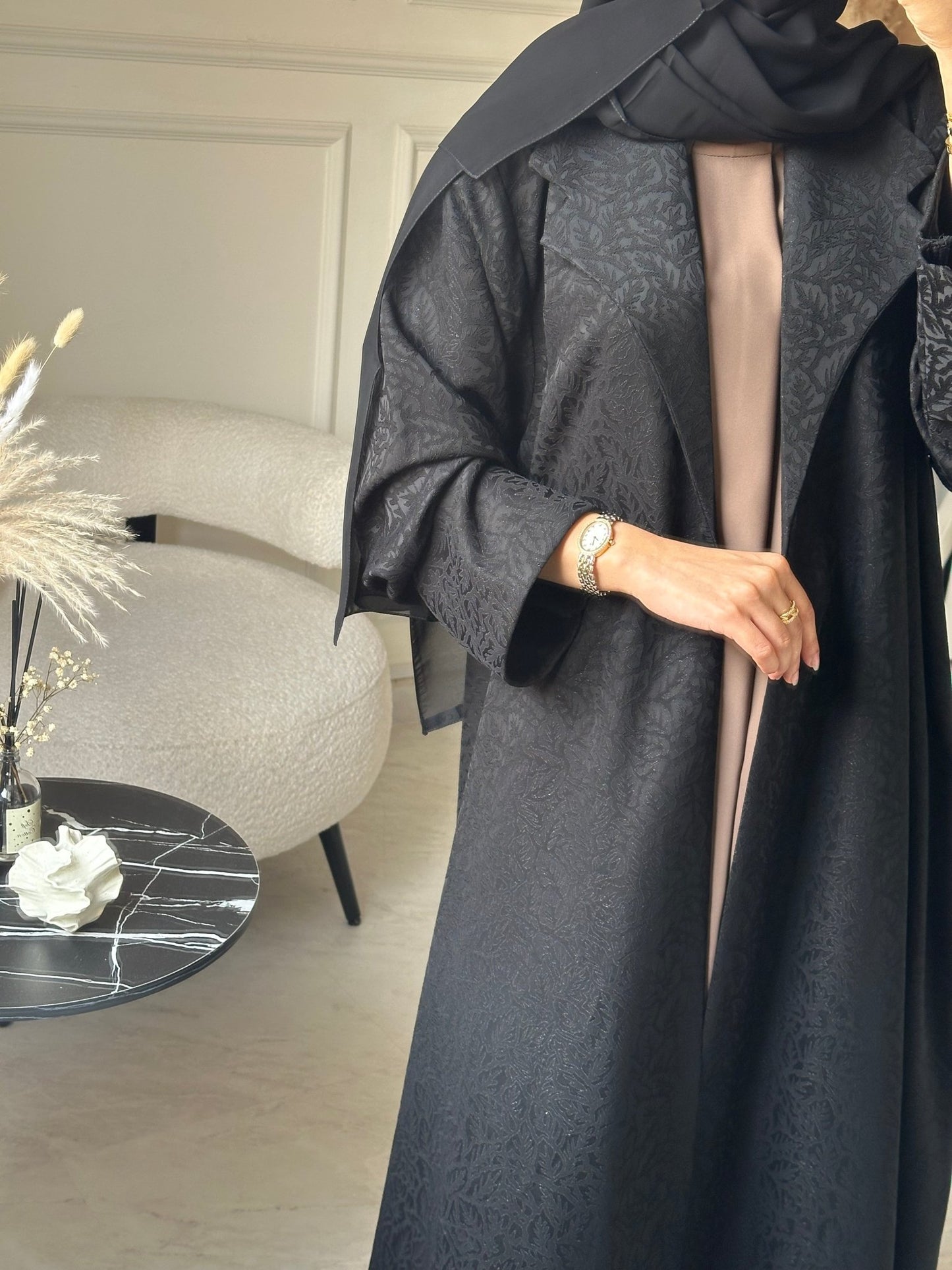 C 0791 Black Coat Abaya