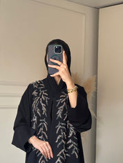 C 0796 Black Beaded Abaya