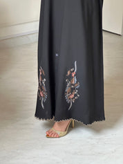 C 0798 Black Embroidered Abaya