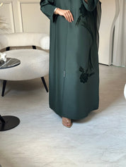 C 0802 Green Coat Abaya