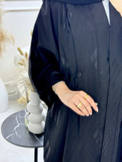C 0814 Black Bisht Abaya