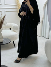 C 0814 Black Bisht Abaya