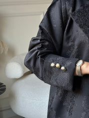 C 0819 Black Coat Abaya