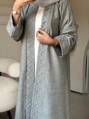 C 0825 Light Grey Abaya