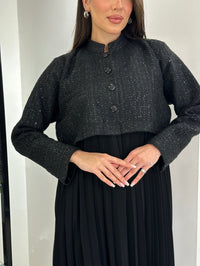 C 0828-01 عباية سوداء مطوية - XS / 49