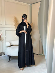 C 0838 Black Printed Abaya