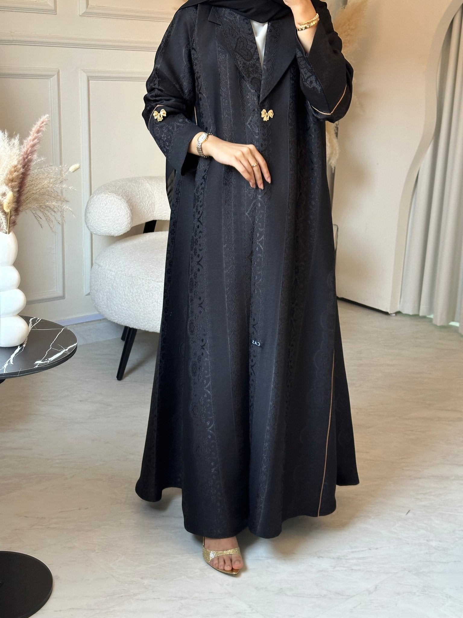 C 0841 Black Coat Abaya