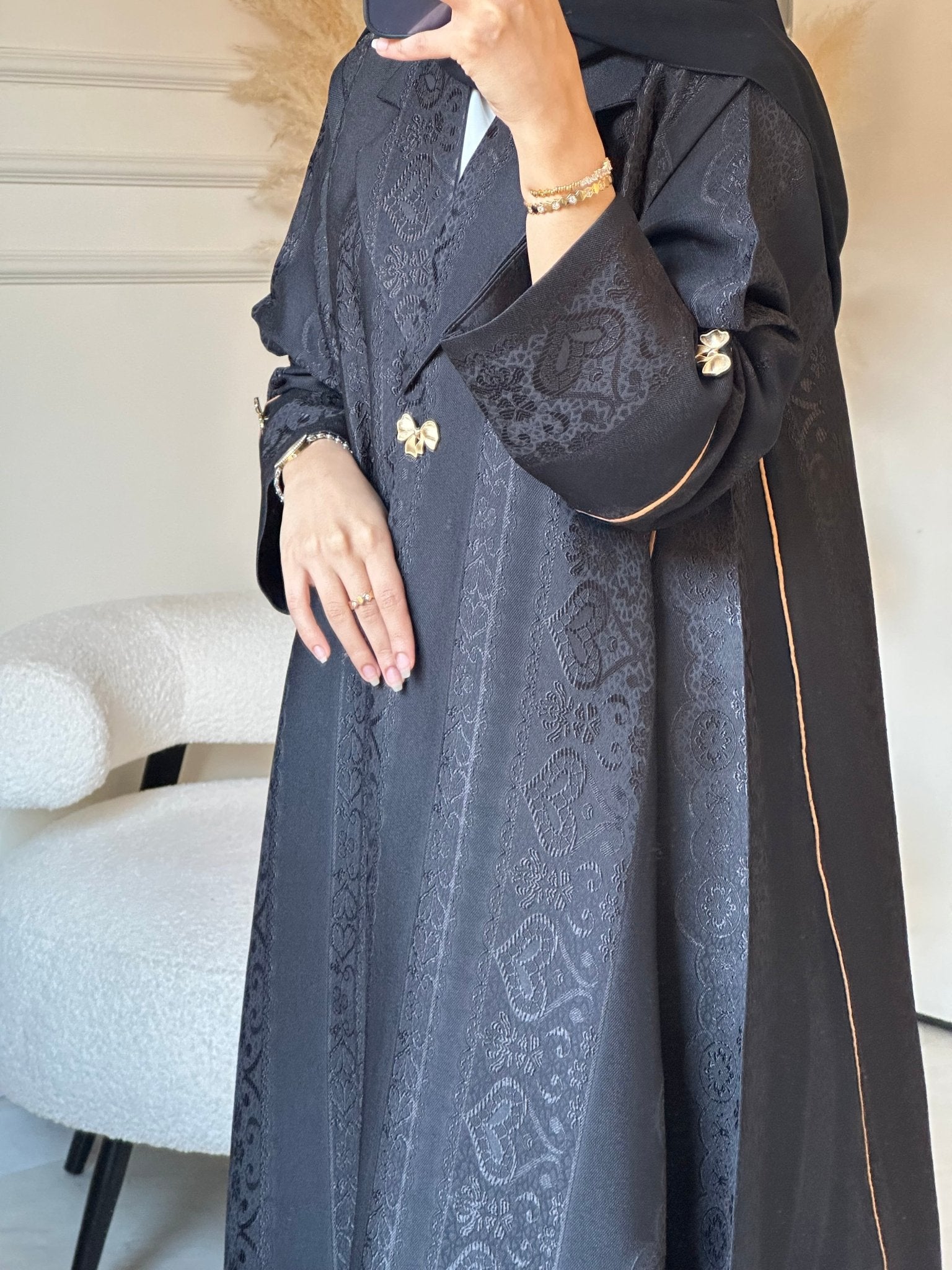 C 0841 Black Coat Abaya