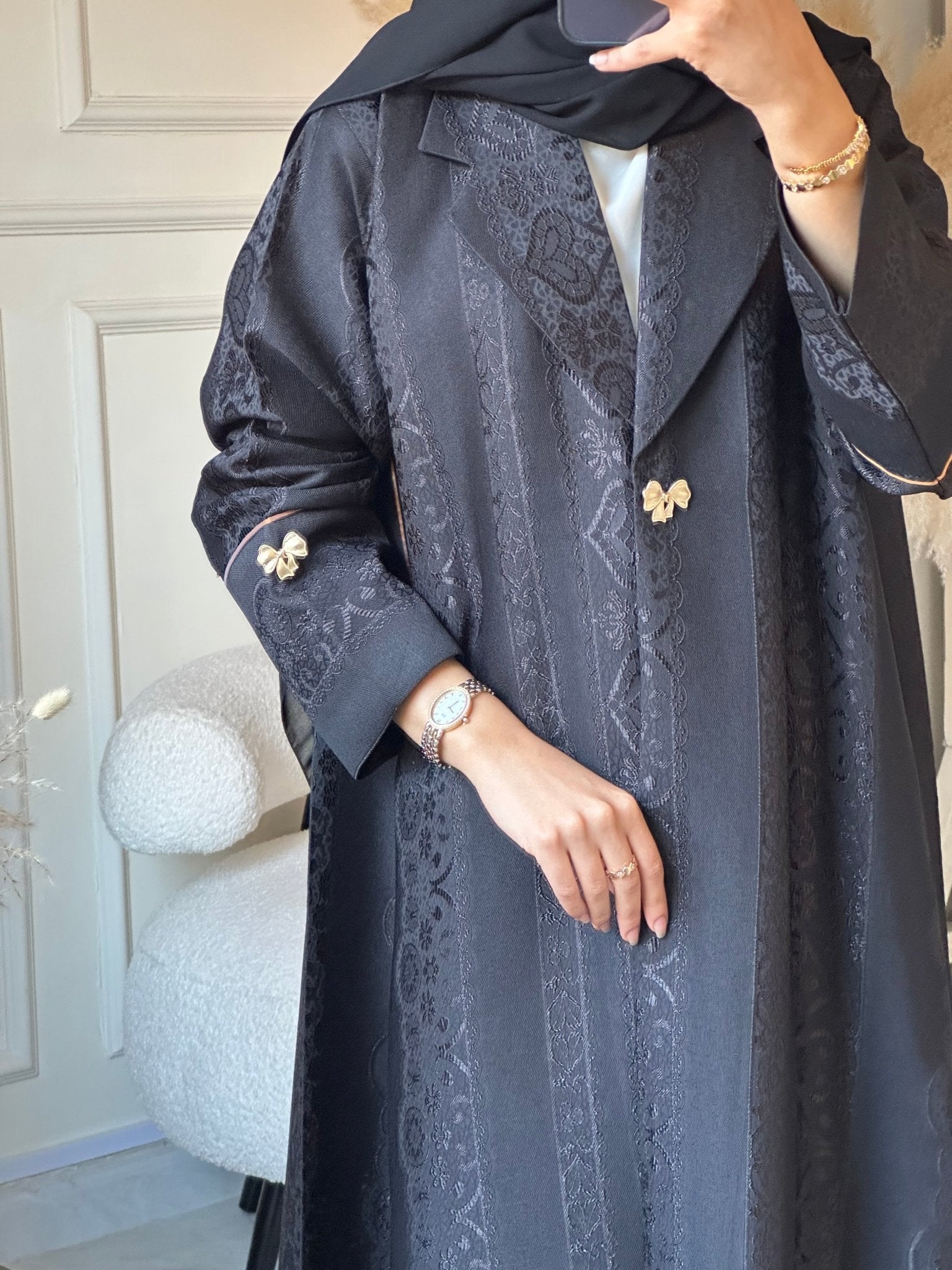 C 0841 Black Coat Abaya