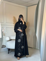 C 0843 Black Embroidered Abaya